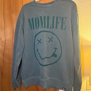 Slyfox large Green Graphic Crewneck Sweater